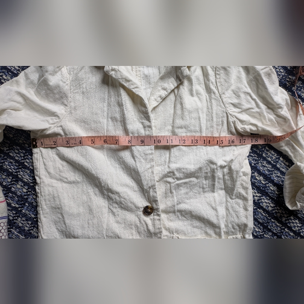 Marine Layer White Cotton Blazer Size Small - Picture 5 of 9